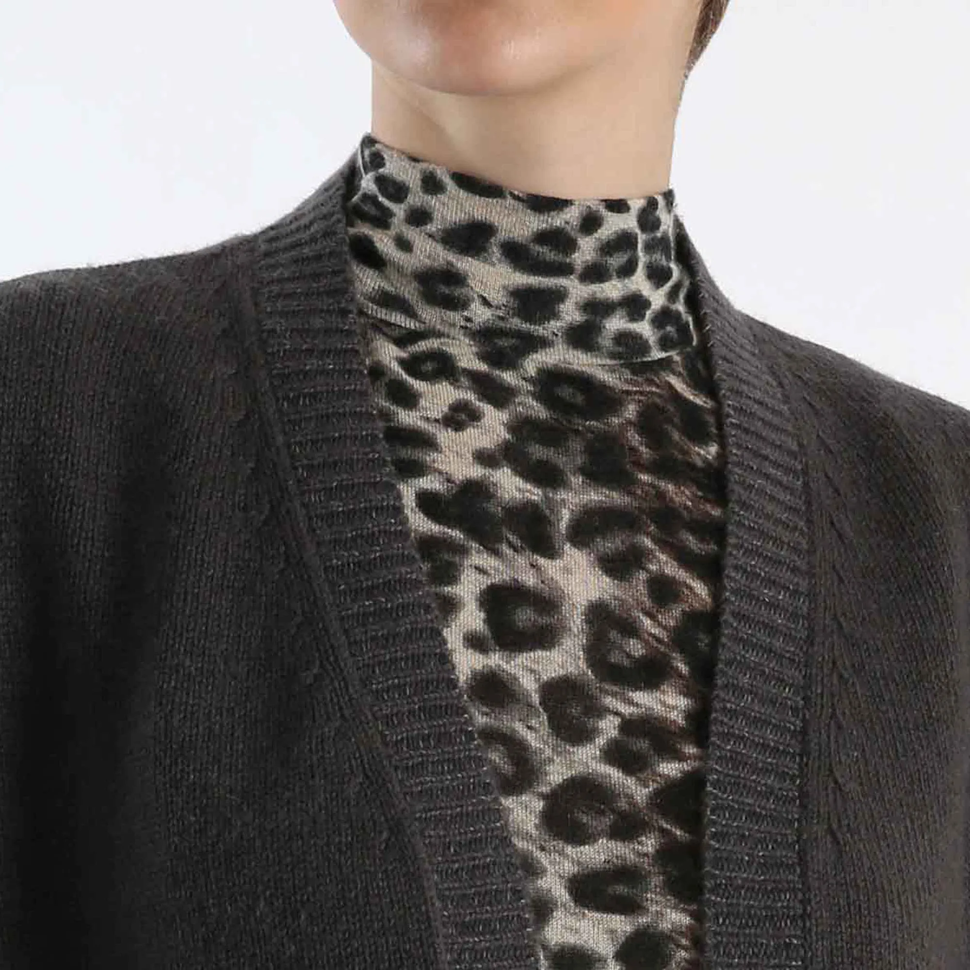 Pure Cashmere Cardigan - Grey
