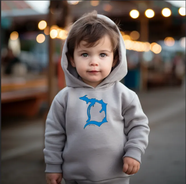 "Football In The D" Toddler Fleece Hooded Sweatshirt
