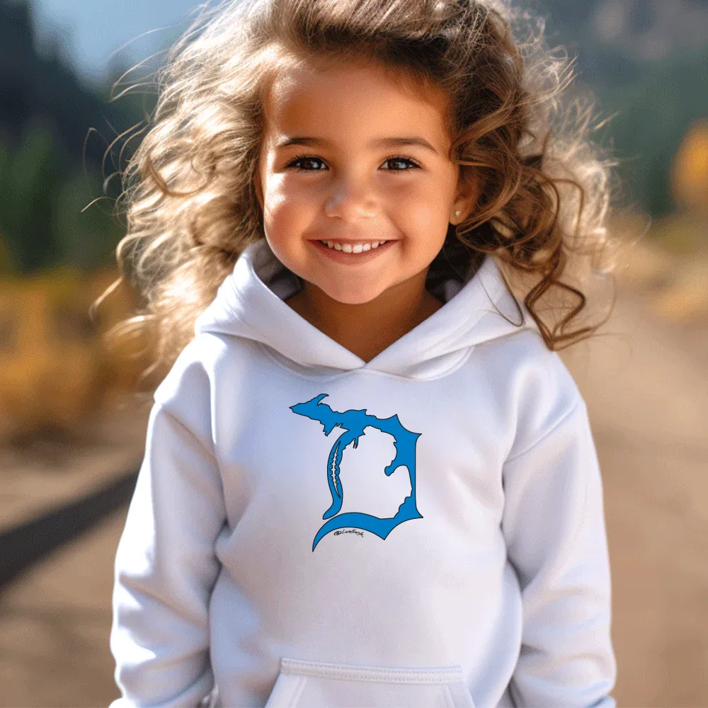 "Football In The D" Toddler Fleece Hooded Sweatshirt