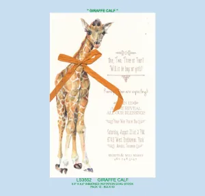 "Giraffe Calf" Baby Party Invitation
