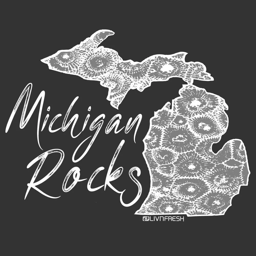 "Michigan Rocks Petoskey Stone" Fleece Stadium Blanket