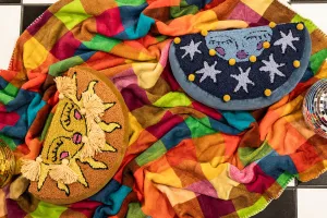 rainbow sherpa fleece blanket