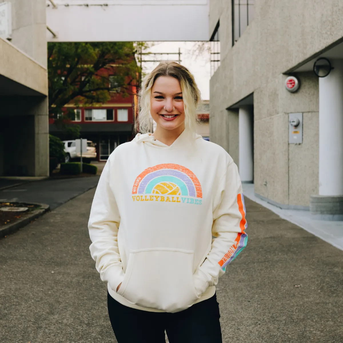 Rainbow Vibes Hooded Sweatshirt