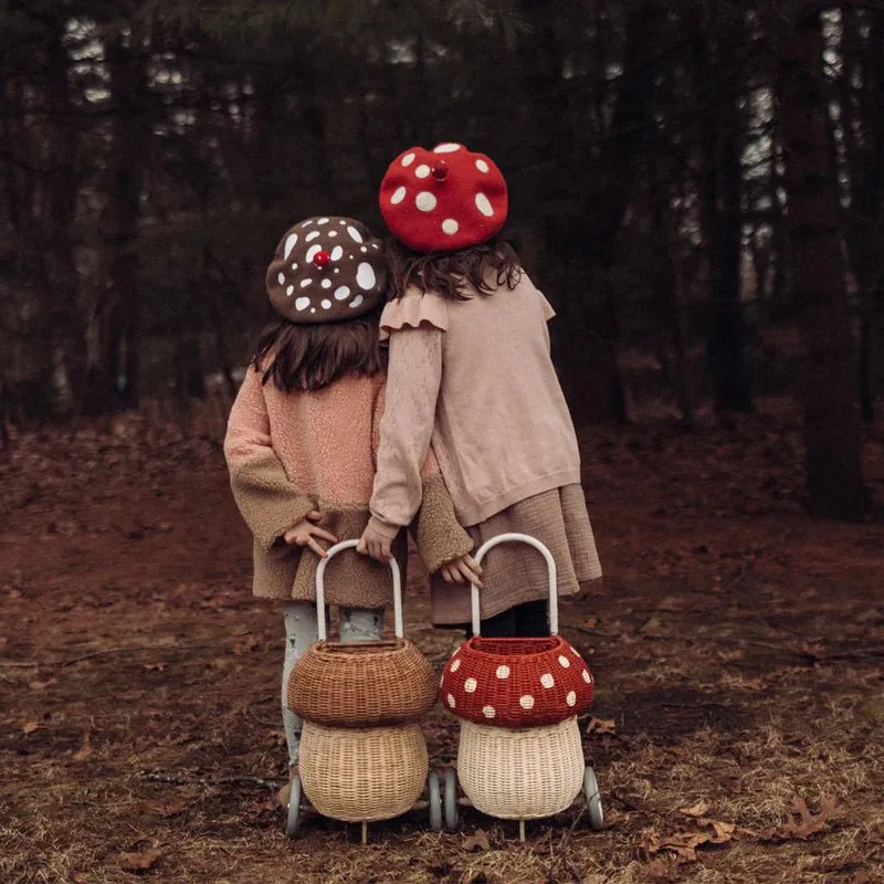 Rattan Mushroom Luggy | Natural by Olliella