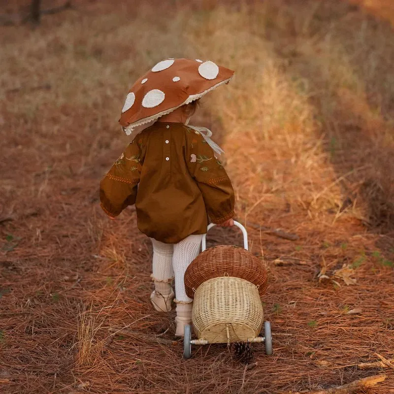 Rattan Mushroom Luggy | Natural by Olliella