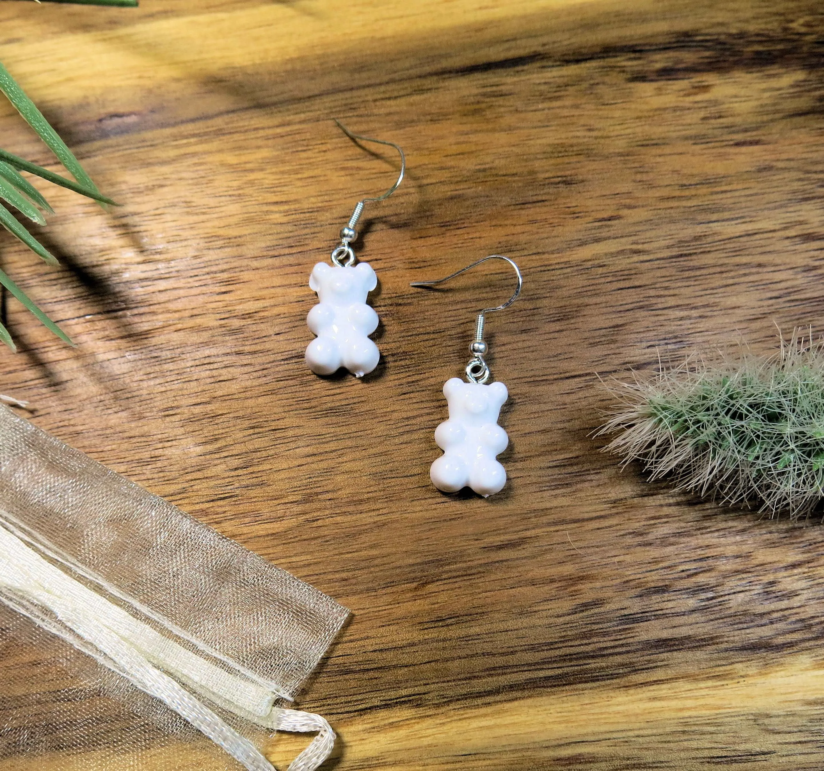 Realistic Gummy Bear Earrings, Gummy Bear Whimsical Drop Statement Earrings, Dangle Candy Earrings
