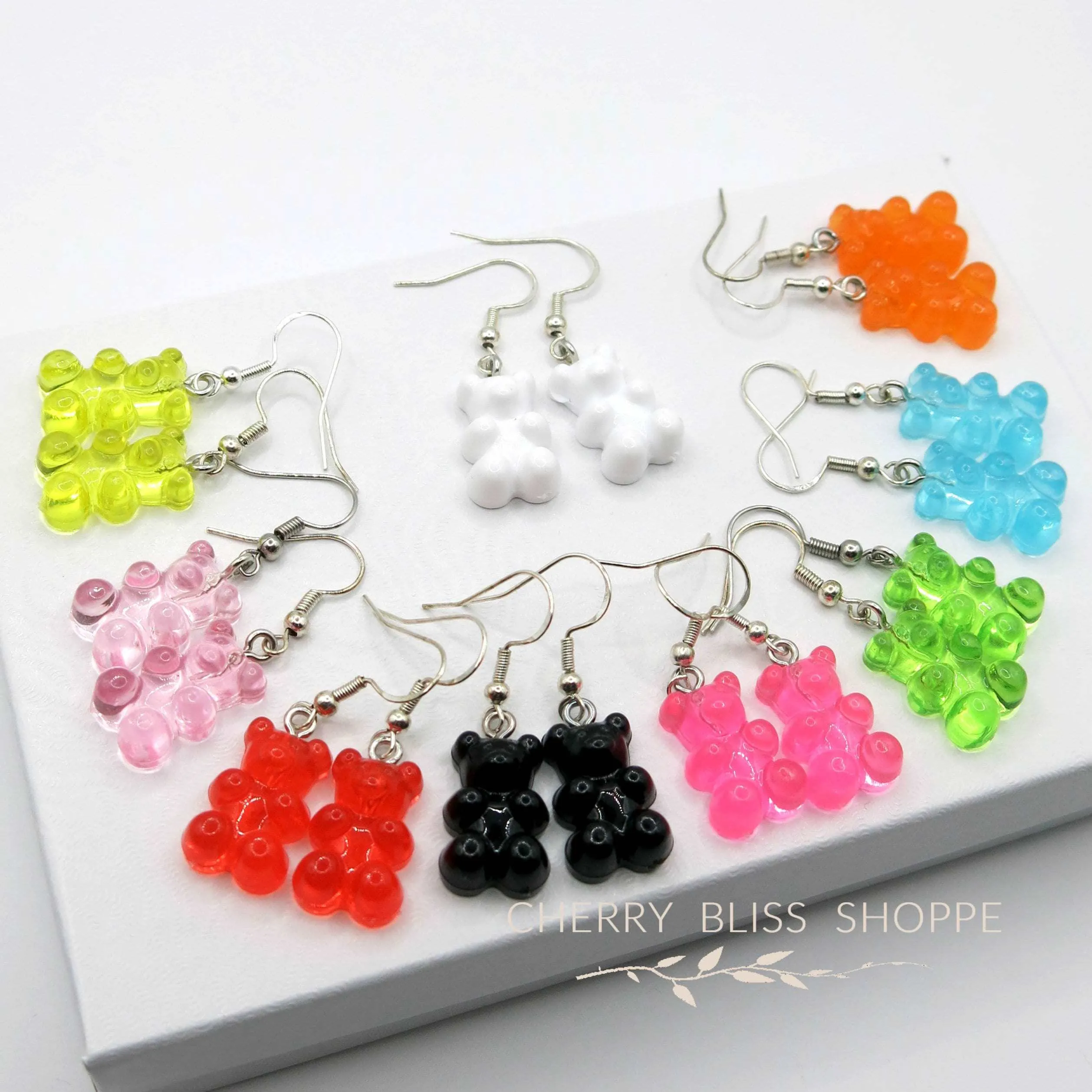 Realistic Gummy Bear Earrings, Gummy Bear Whimsical Drop Statement Earrings, Dangle Candy Earrings
