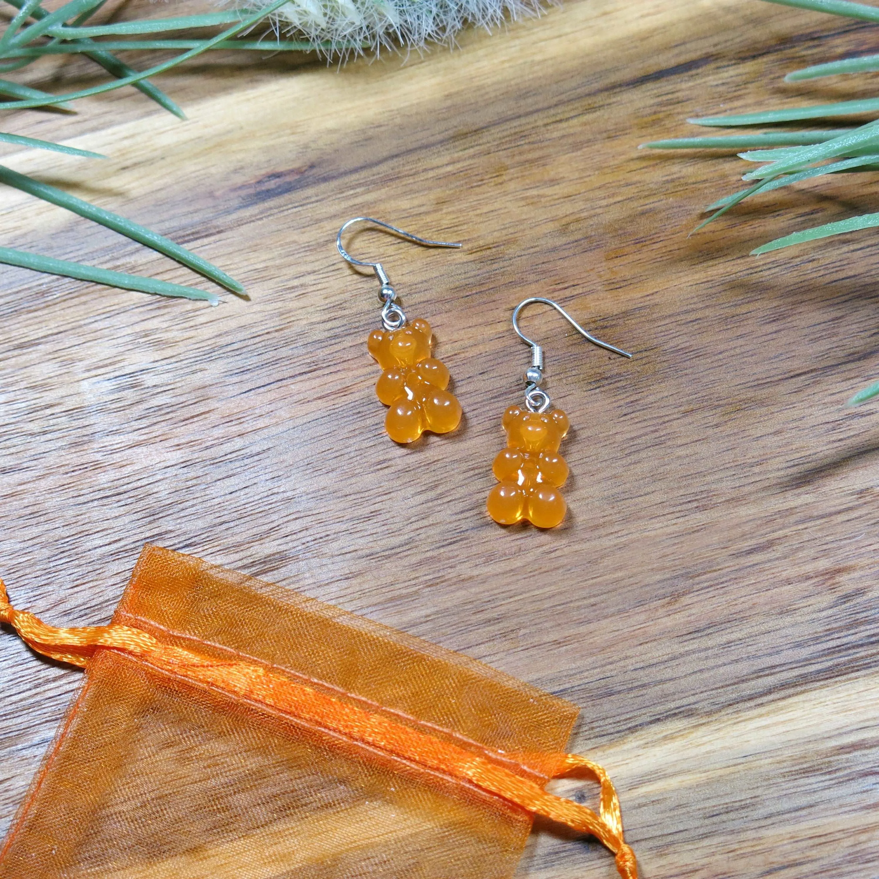 Realistic Gummy Bear Earrings, Gummy Bear Whimsical Drop Statement Earrings, Dangle Candy Earrings