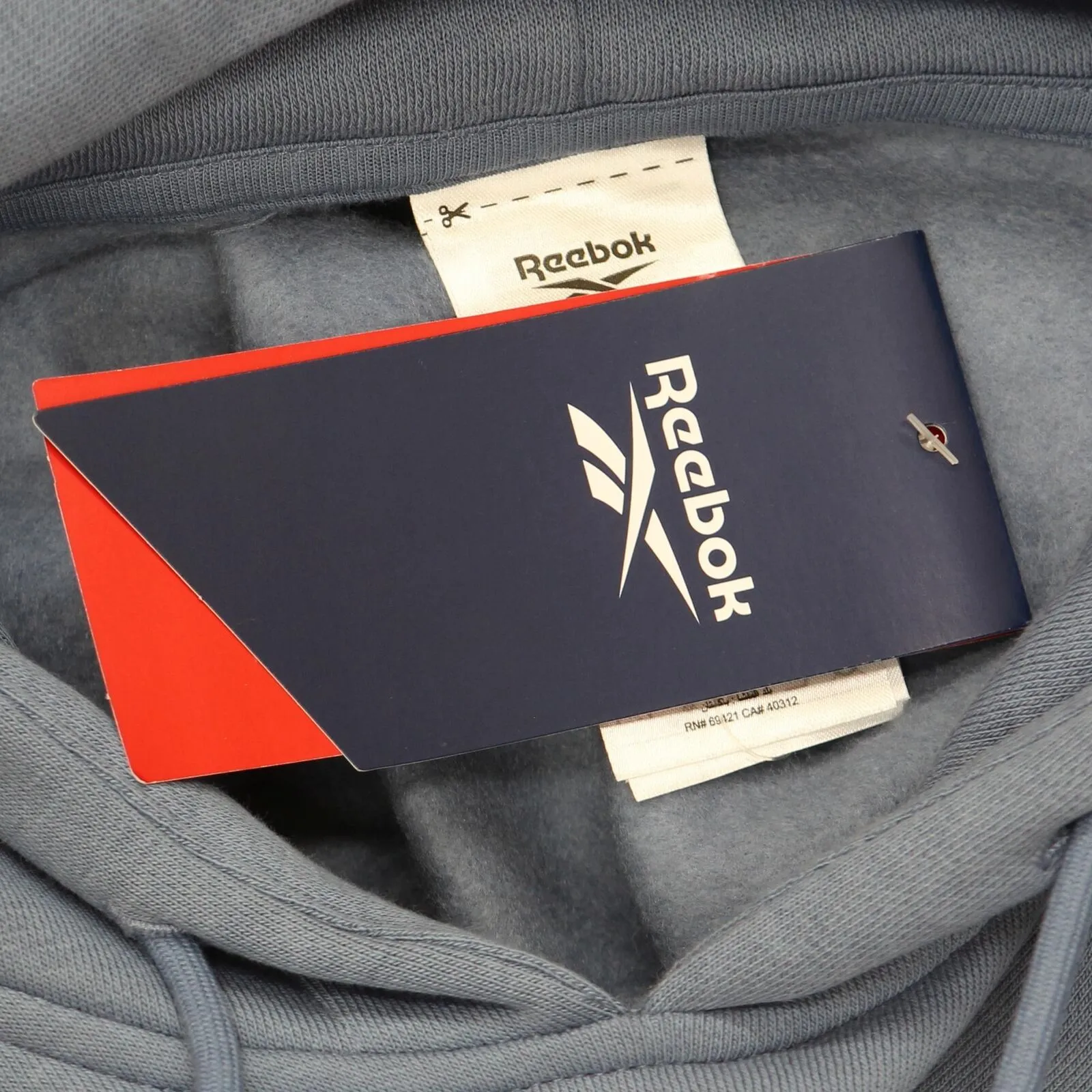 Reebok Men's Logo-Print Fleece Pullover Hooded Hoodie