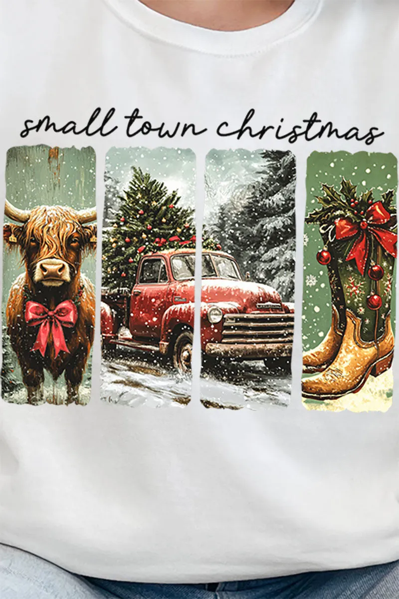 Retro Small Town Christmas Unisex NuBlend Crew Sweatshirt