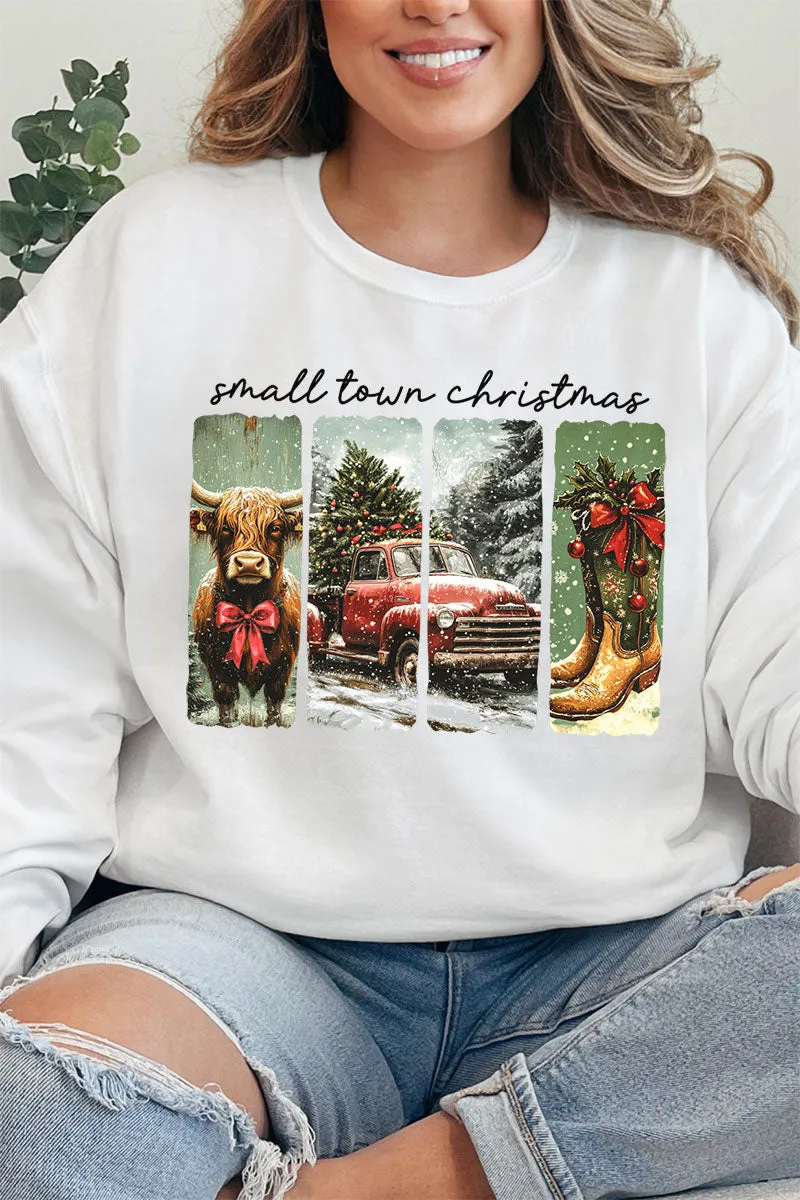 Retro Small Town Christmas Unisex NuBlend Crew Sweatshirt