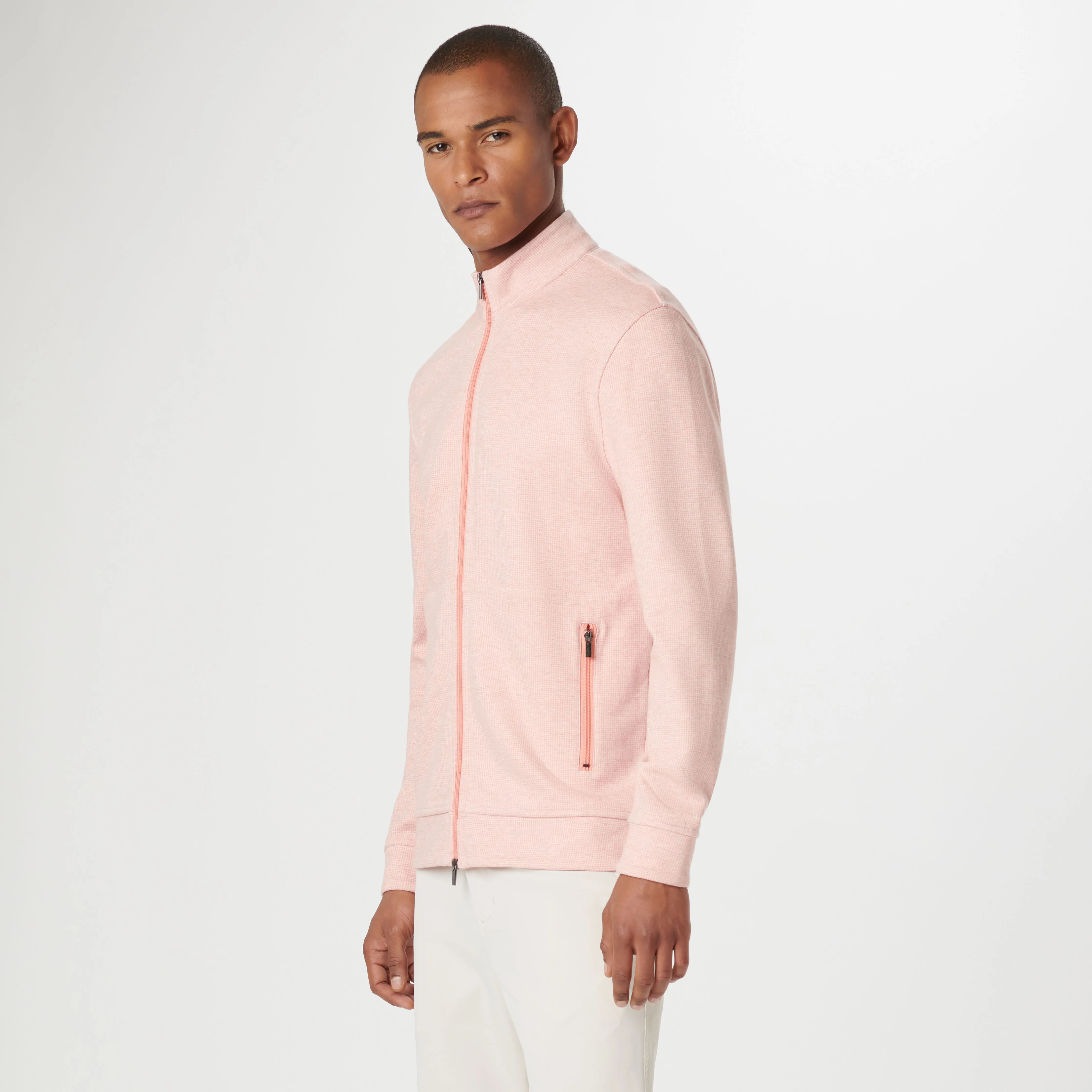 Reversible Hound's Tooth Full Zip Jacket