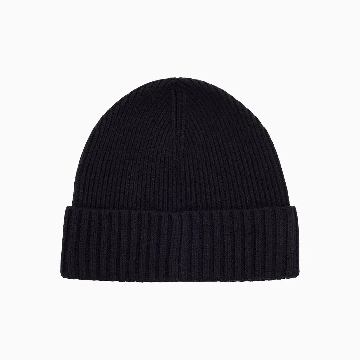 Ribbed Beanie Hat In Virgin Wool