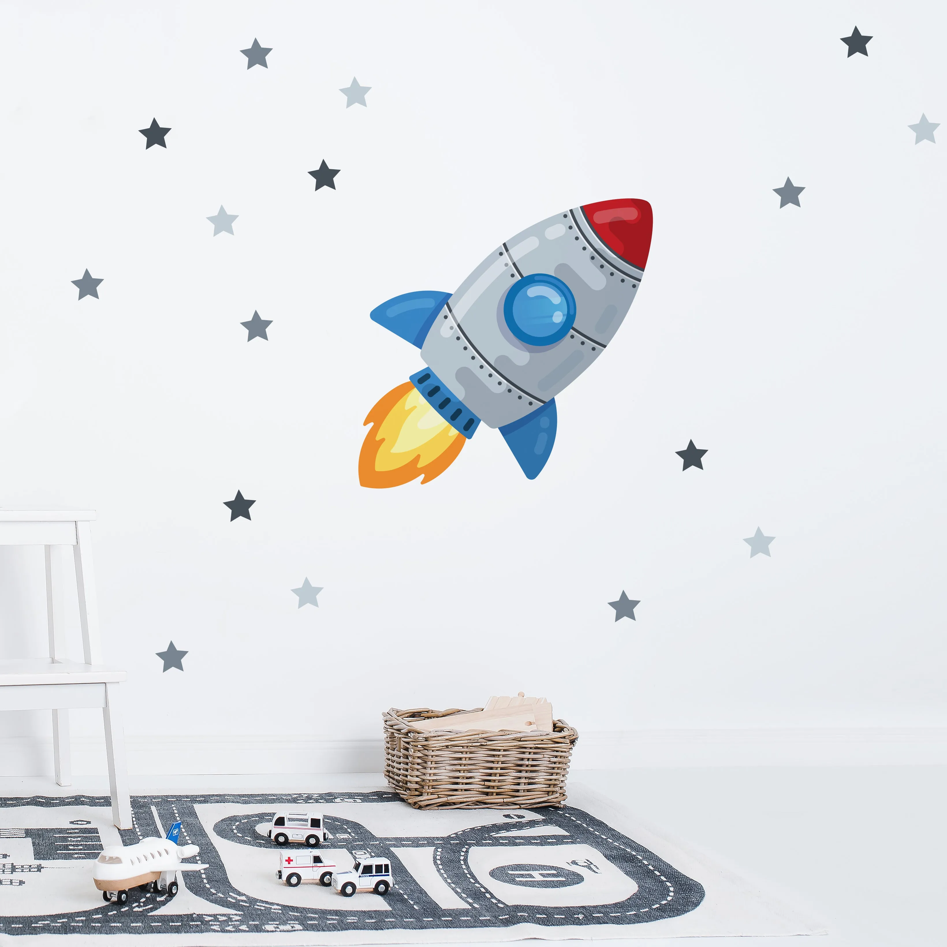 Rocket & Stars Wall Sticker