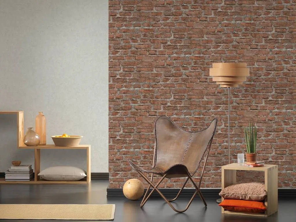 Rustic Street Brick Wallpaper (56 SqFt)