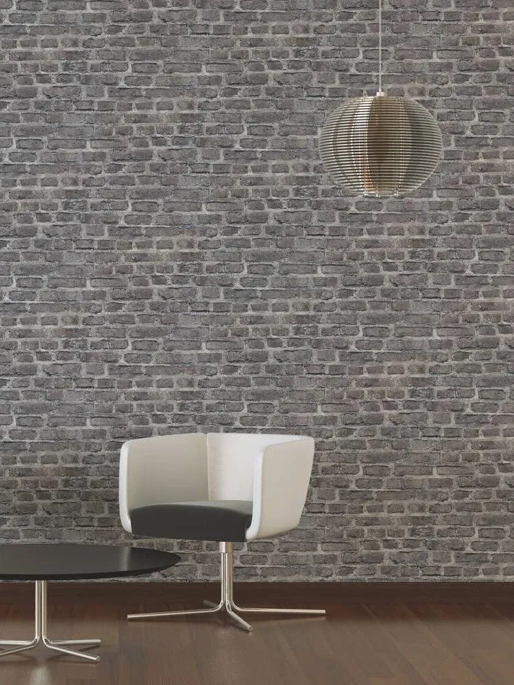 Rustic Street Brick Wallpaper (56 SqFt)