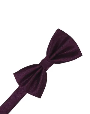 Sangria Herringbone Kids Bow Tie