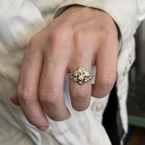 Sapphire Honeycomb Ring