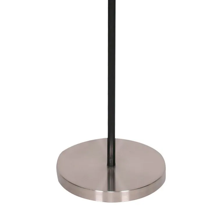 SARANTINO 3-SHADE METAL FLOOR LAMP NICKEL & MATTE BLACK FINISH