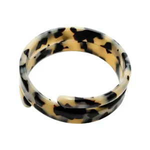 Sevin Light Tortoiseshell Spiral Bangle