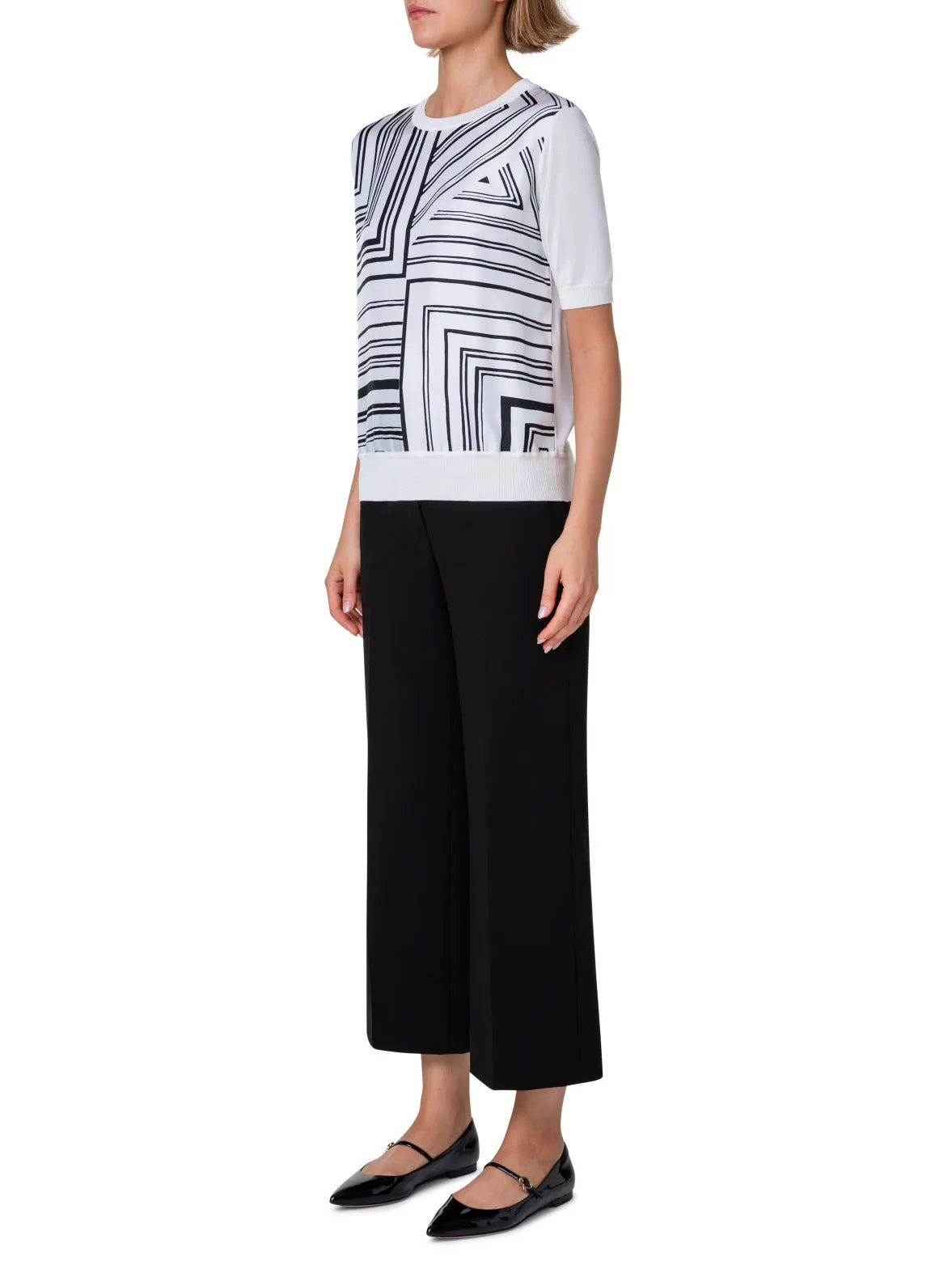 Short Sleeves Sweater in Silk Lizzi's Lines