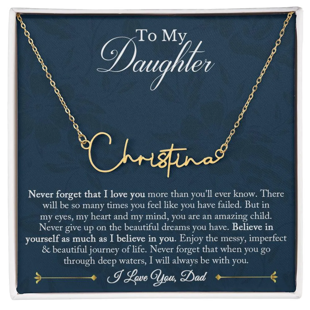 Signature Name Necklace - Customized 03