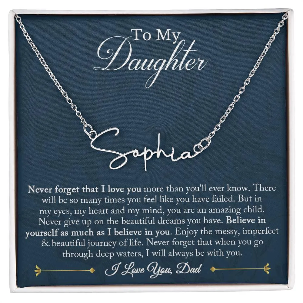 Signature Name Necklace - Customized 03