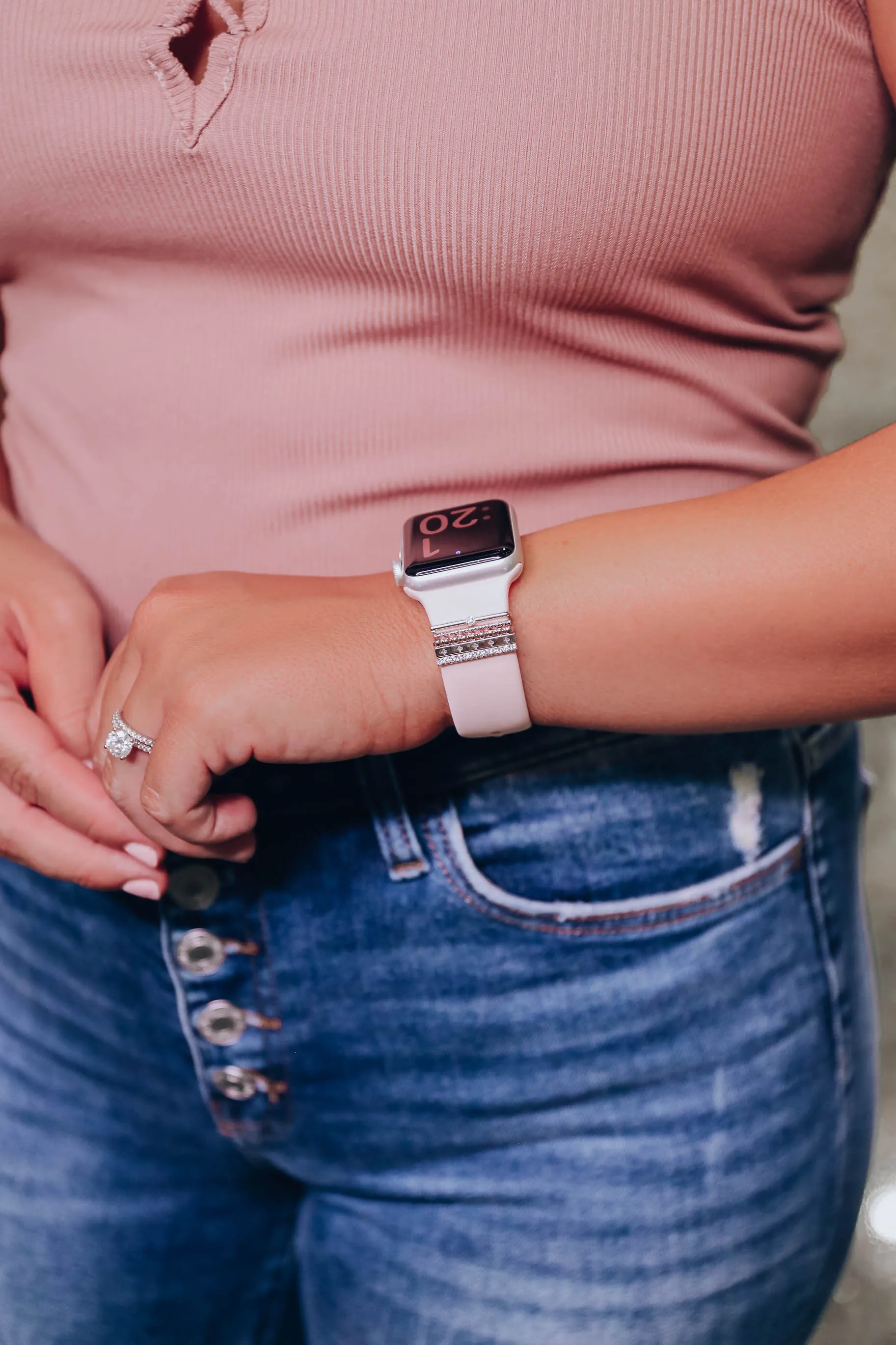 Silicone Smart Watch Band - Pink