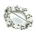 Silver Ivy and Pearls Wreath Brooch