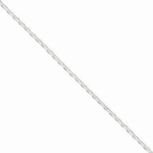 Silver Polish 2.75-mm Beveled Oval Cable Chain