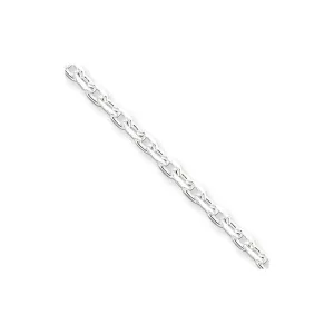 Silver Polished 2.75mm Beveled Oval Cable Chain