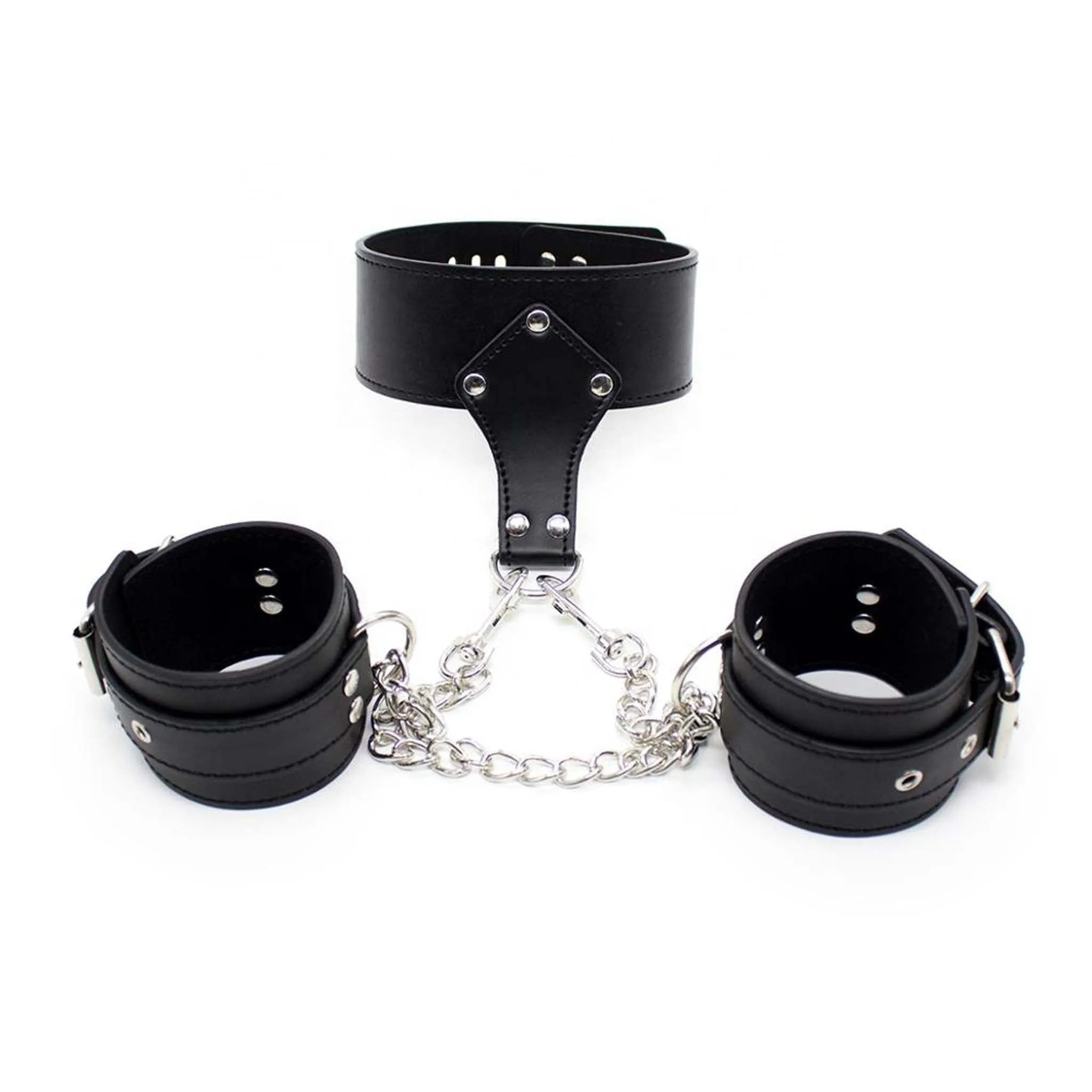 Smart Moves - Collar en Polsboeien Set met Ketting - Zwart