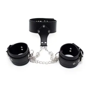 Smart Moves - Collar en Polsboeien Set met Ketting - Zwart
