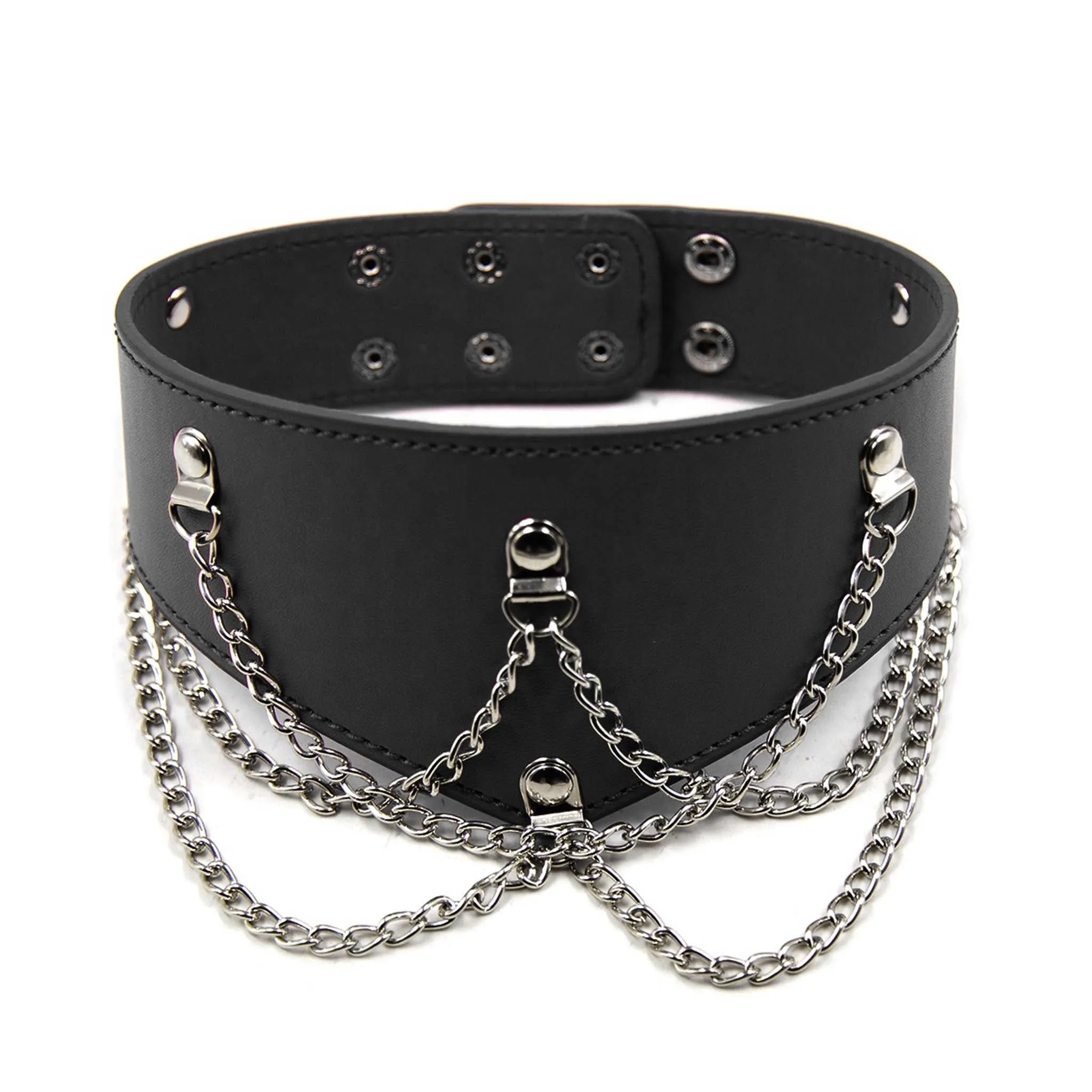 Smart Moves - Collar met Decoratieve Kettingen - Zwart