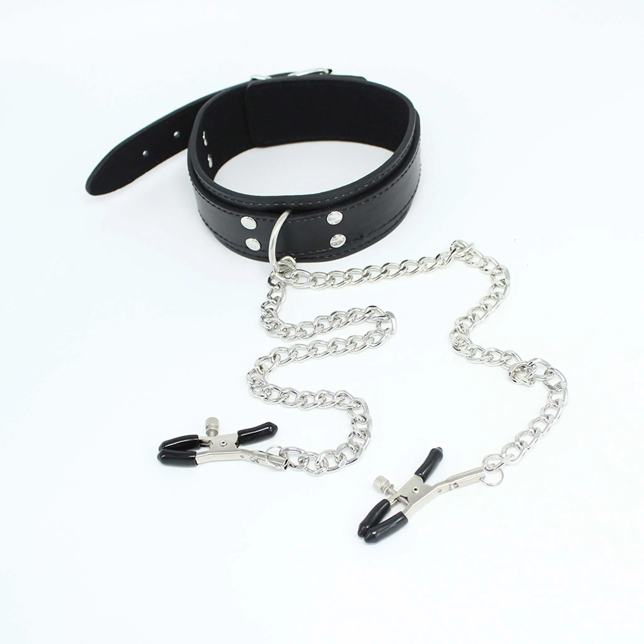 Smart Moves - Collar met Tepelklemmen - Zwart