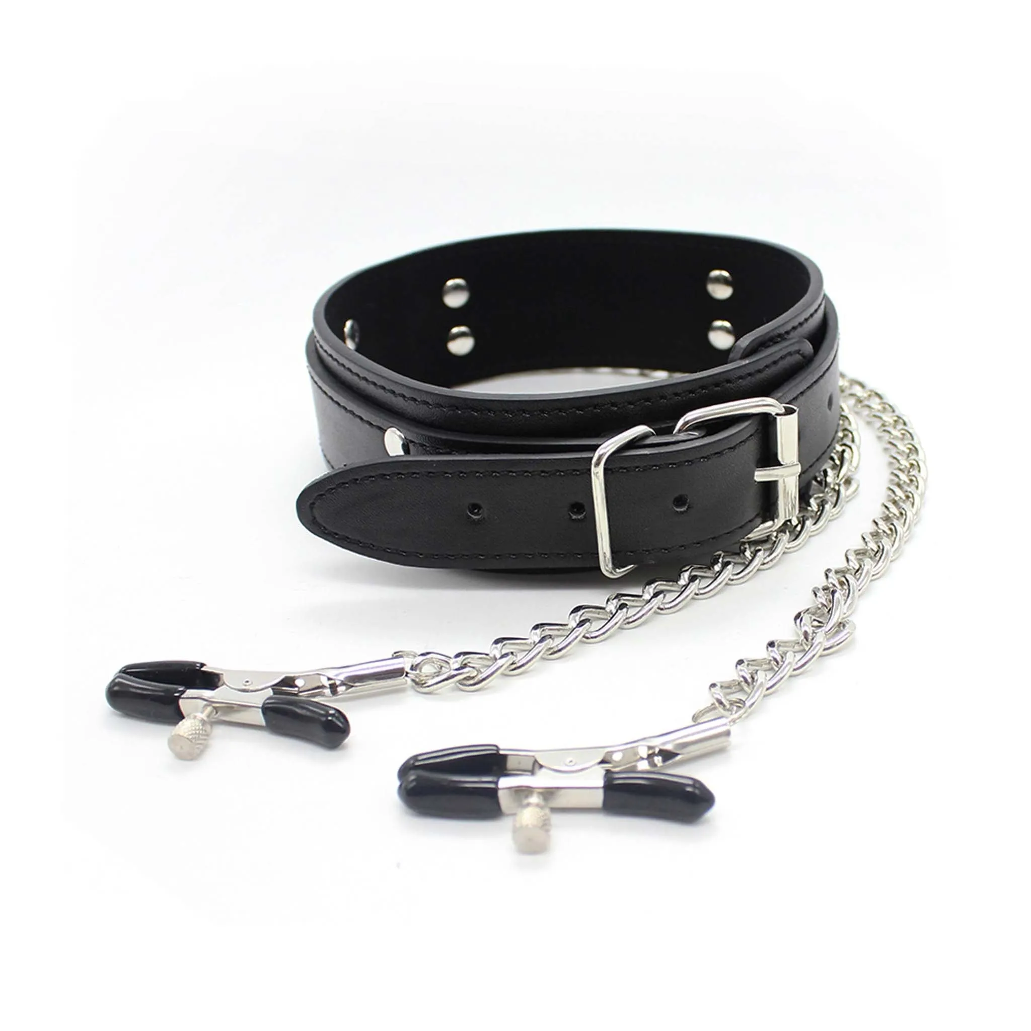 Smart Moves - Collar met Tepelklemmen - Zwart