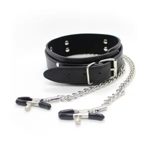 Smart Moves - Collar met Tepelklemmen - Zwart