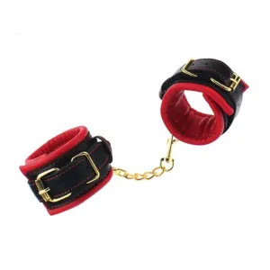 Smart Moves - Enkelboeien met Gouden Ketting - Zwart/Rood