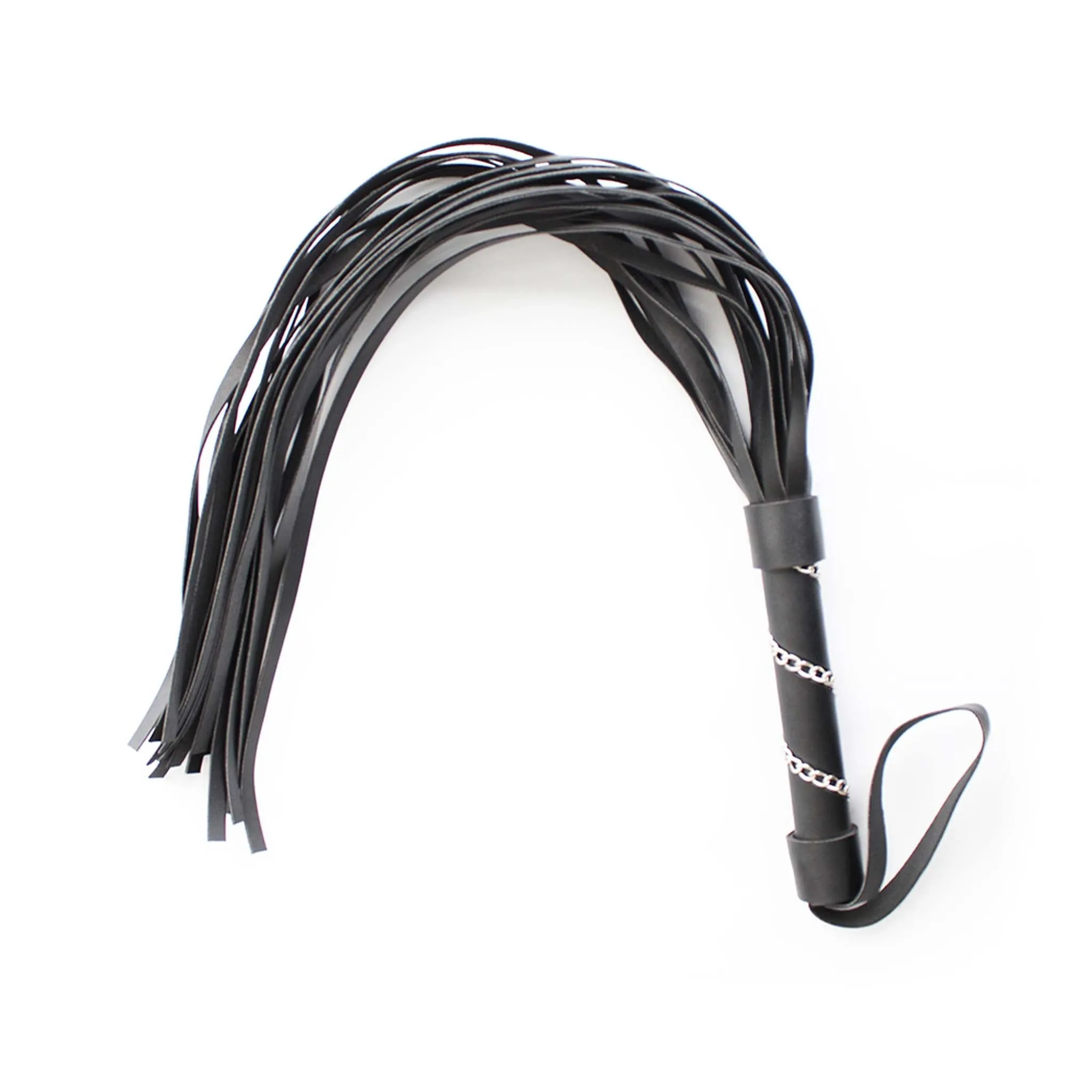 Smart Moves - Flogger - Handvat Gedecoreerd met Kettingen - 64 cm - Zwart