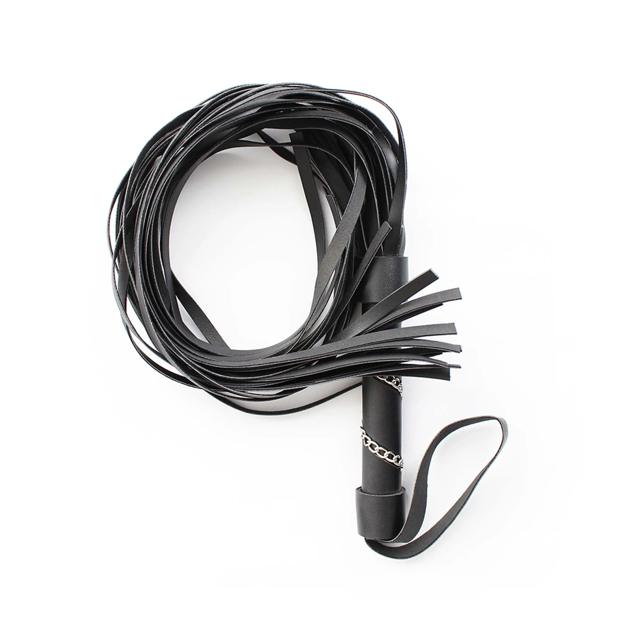 Smart Moves - Flogger - Handvat Gedecoreerd met Kettingen - 64 cm - Zwart