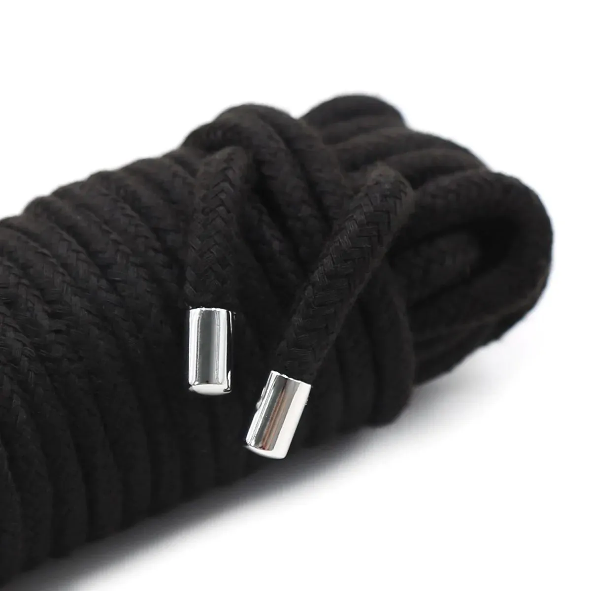 Smart Moves - Katoenen Touw wit Metalen Afwerking - 10 meter - Zwart