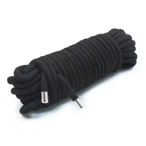 Smart Moves - Katoenen Touw wit Metalen Afwerking - 10 meter - Zwart