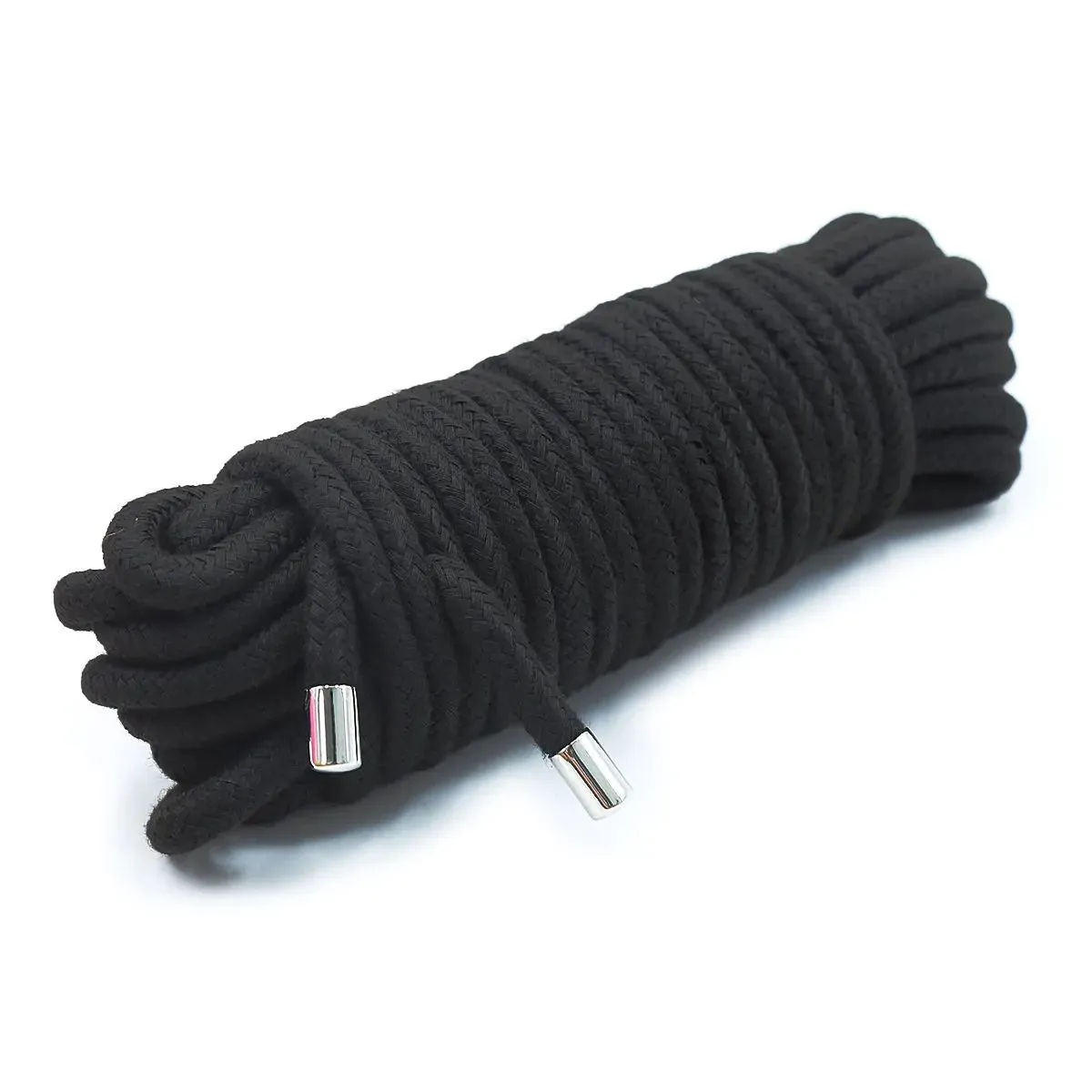 Smart Moves - Katoenen Touw wit Metalen Afwerking - 10 meter - Zwart