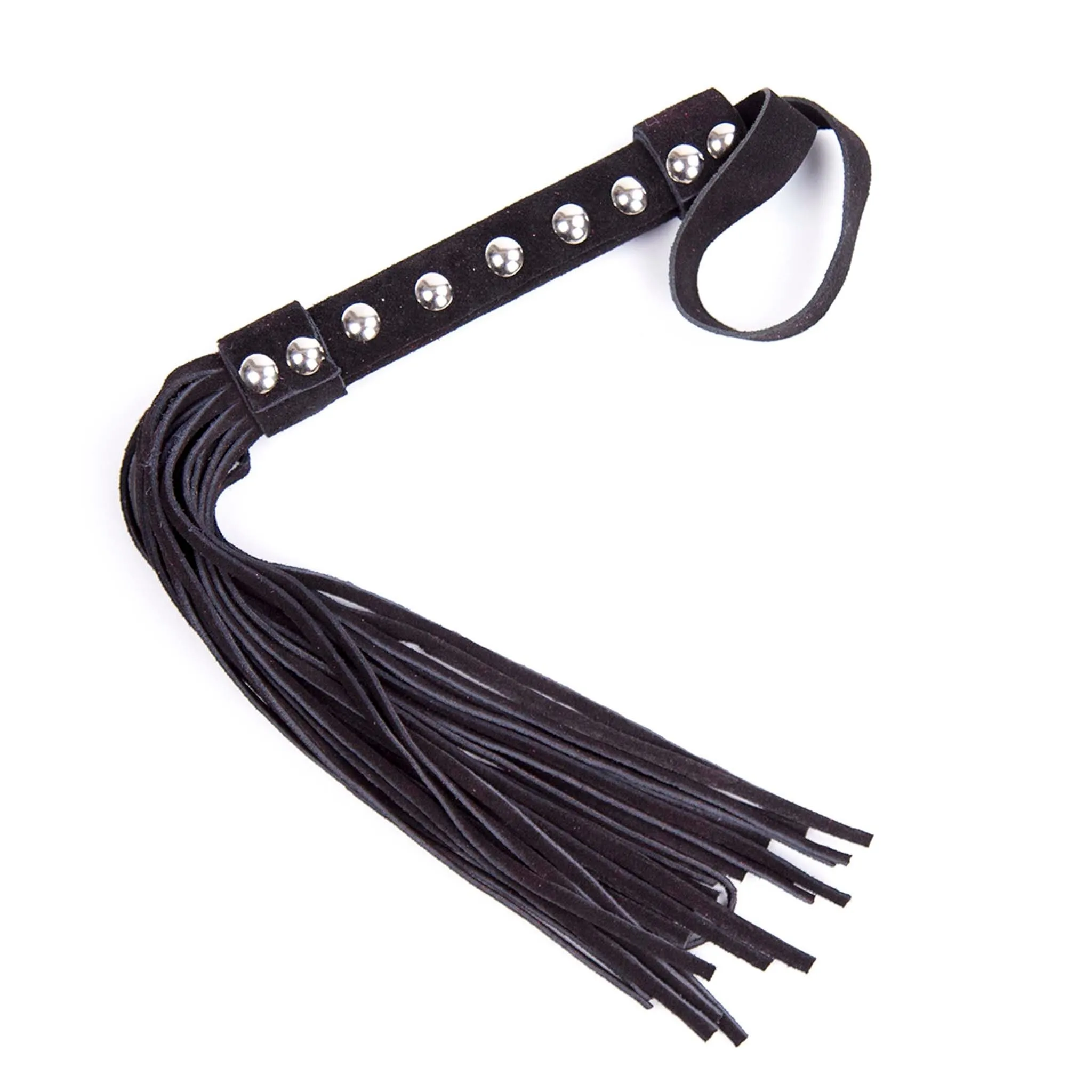 Smart Moves - Lederen Flogger met Studs - 39 cm - Zwart