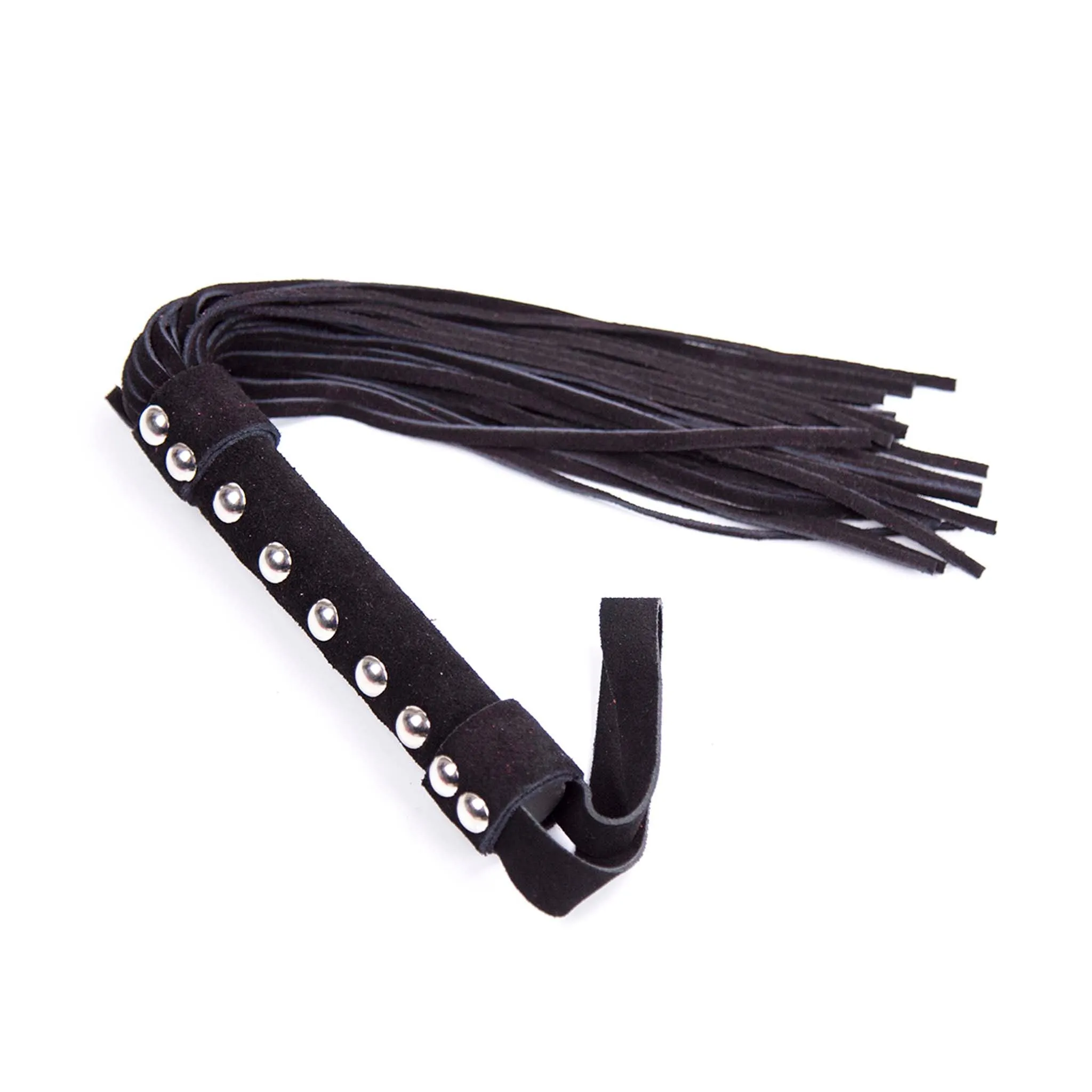 Smart Moves - Lederen Flogger met Studs - 39 cm - Zwart