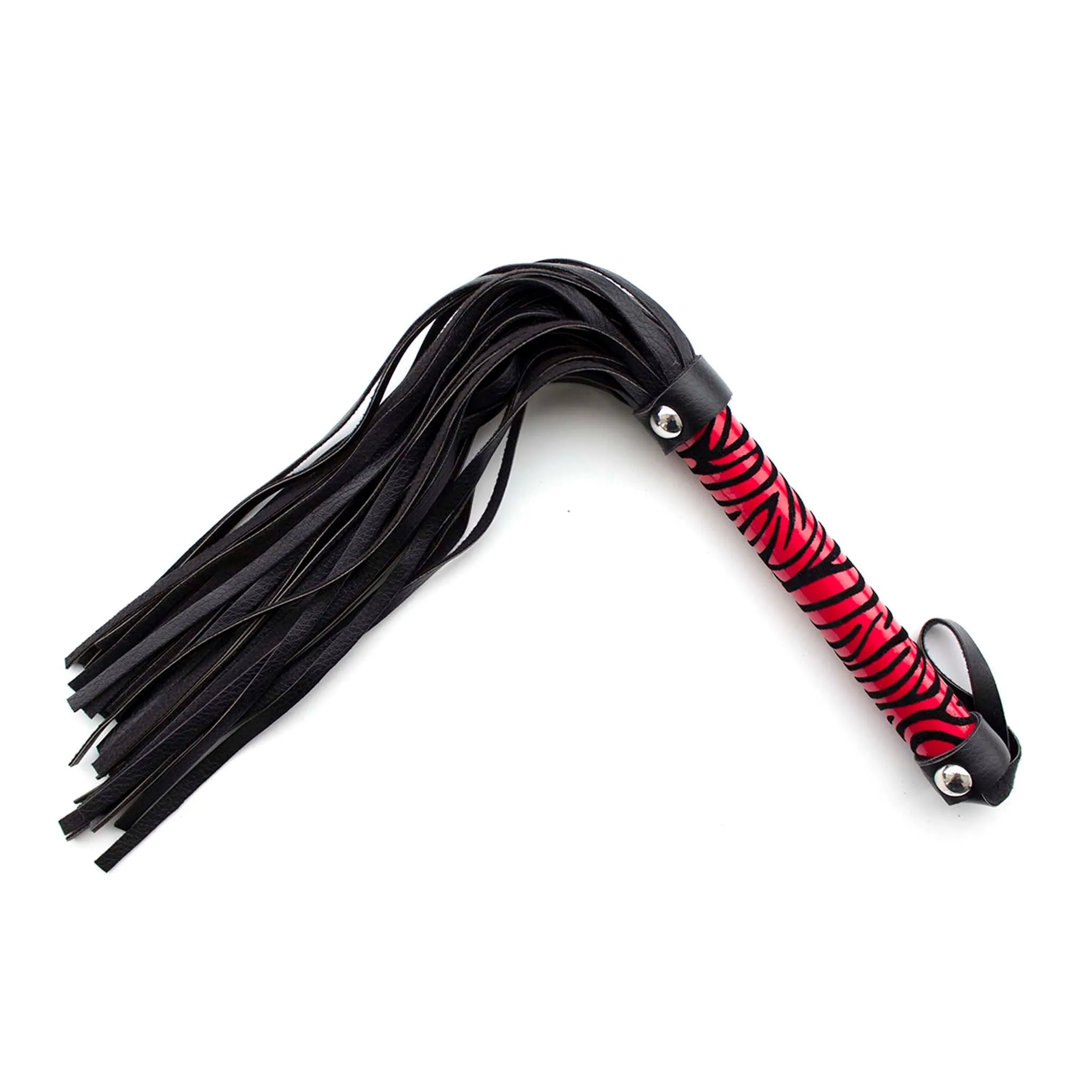 Smart Moves - Leopard Flogger - 39 cm - Zwart/Rood