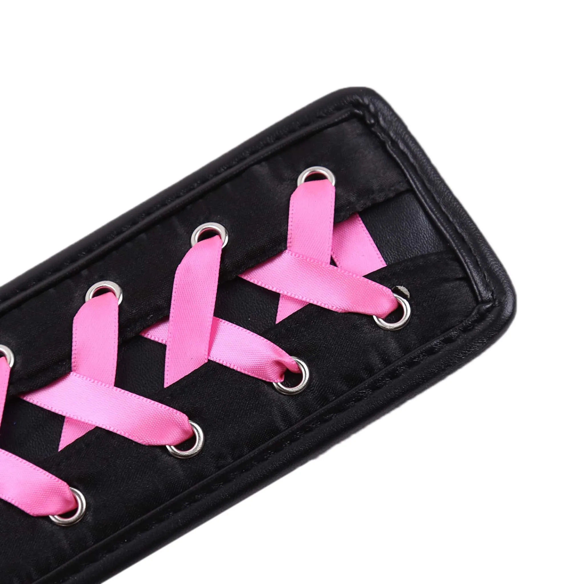 Smart Moves - Paddle - 36 cm Diamanten - Zwart met Roze Lint