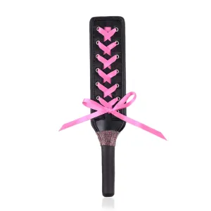 Smart Moves - Paddle - 36 cm Diamanten - Zwart met Roze Lint