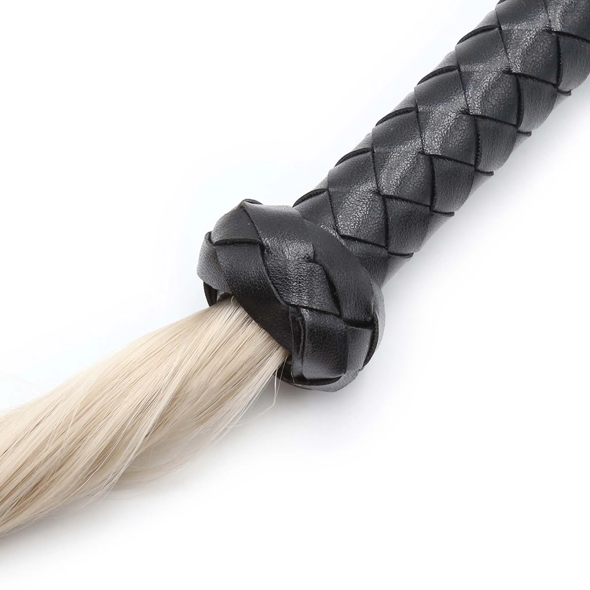 Smart Moves - Pony Hair Flogger 92 cm - Nylon - Zwart/Blond