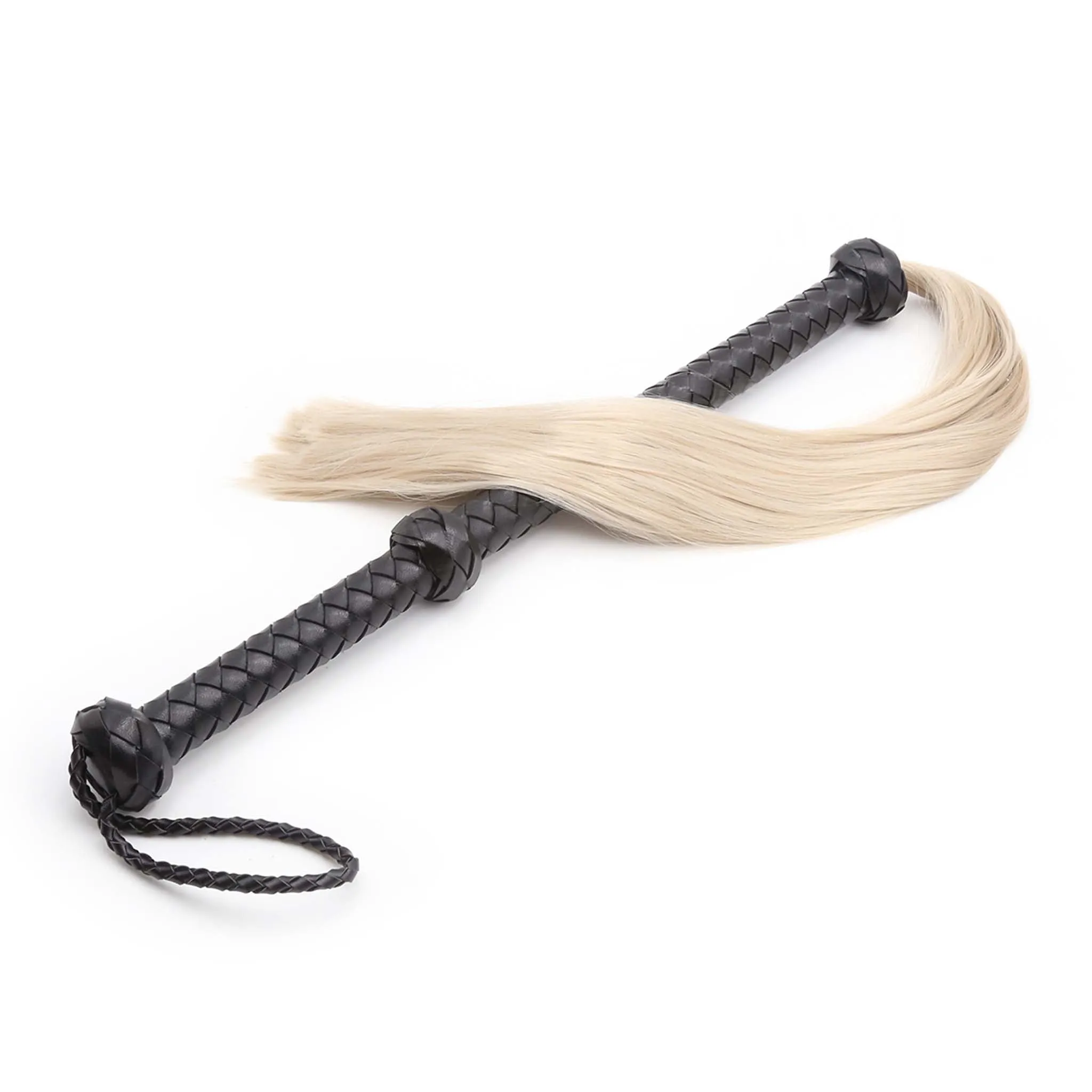 Smart Moves - Pony Hair Flogger 92 cm - Nylon - Zwart/Blond